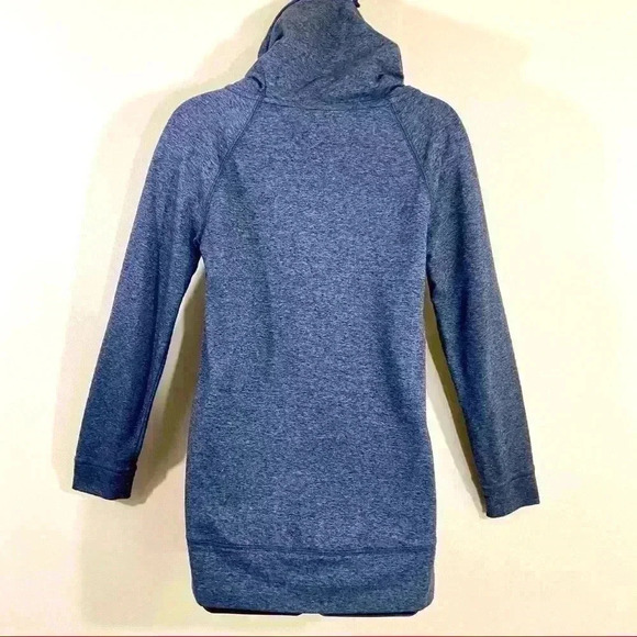 Lou & Grey Heather Gray Funnel Neck Kangaroo Pocket Banded Waist Size XS - Picture 8 of 11